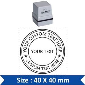 Sun Round Stamp / Seal Stamp / Custom Stamp 40 mm
